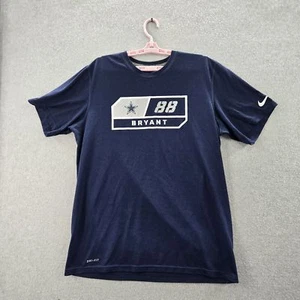 Dallas Cowboys Men Shirt L Navy Nike Dez Bryant 88 Activewear Logo Short Sleeve - Picture 1 of 8