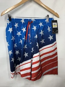 Men's Medium Under Armour Freedom Swim Trunks Short American Flag SGK133-100 - Picture 1 of 6