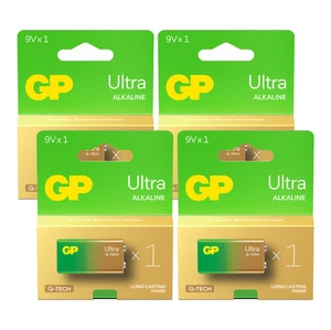 4 GP Ultra Alkaline G-Tech 6Lr61 9V Battery Long Life Power Blister Pack Exp 202 - Picture 1 of 6