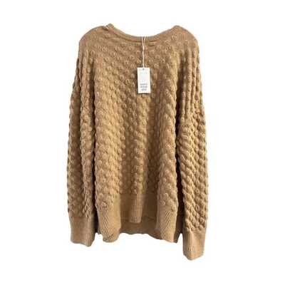 COS Cuello en V Bolsillo Mezcla de Lana de Alpaca Tostado/Beige Talla Grande L Nuevo con Etiquetas Foto 1 de 4