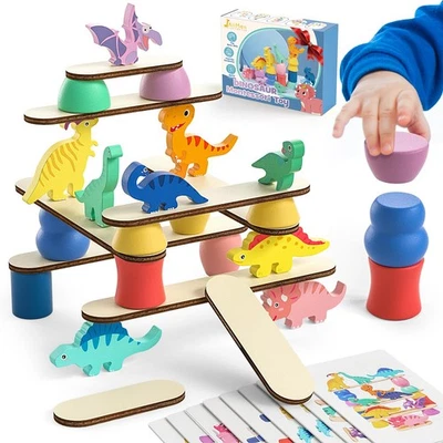 Игрушки динозавры Монтессори для детей ясельного возраста 1 2 3 4 года, игрушки для дошкольного образования - Изображение 1 из 4