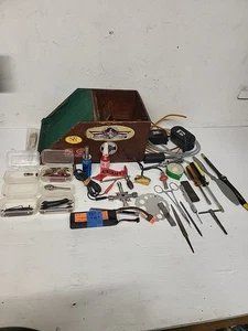 Vintage RC Plane Field Box Lots Of Parts sold as is for parts untested - Picture 1 of 8