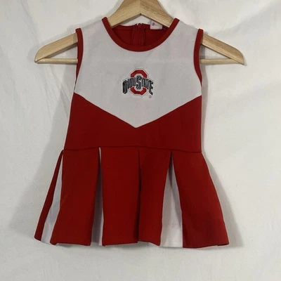 Uniforme de animadora Buckeyes The OHIO STATE para niñas talla 4 vintage Little King E5 Foto 1 de 4