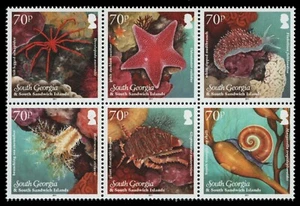 Georgia del Sur 2012 - Mi-Nr. 550-555 ** - MNH - de KB - Animales marinos / Marine life - Imagen 1 de 1