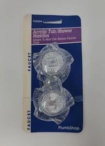 Manijas de bañera/ducha de acrílico PlumbShop PS2244 transparentes se adaptan a la mayoría de los grifos 598748 - Imagen 1 de 18