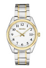Seiko Sur460 Core Two Tone 40 Mm Steel Arabic White Dial Quartz Men's Watch