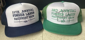 VTG (2) 1987 1995  FingerLakes Equipment Trucker Hat Snapback Cap NY Finger Lake - Picture 1 of 12