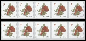 US 5201 Strawberries 3c coil strip 5x2 MNH 2017 - Picture 1 of 1
