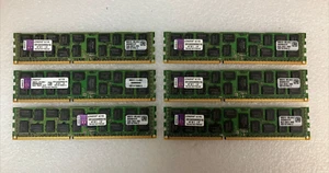 (6x 8GB) Kingston KVR1333D3D4R9SK2/16 DIMM DDR3-1333 PC3-10600 Server Memory - Picture 1 of 5