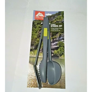 Ozark Trail Outdoor Equipment 3-piece Utensil Set Spatula Tongs Spoon - Picture 1 of 2
