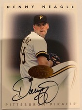 1996 Leaf Signature Series Denny Neagle Auto Pittsburgh Pirates