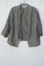 Ann Taylor Loft Open Front Cardigan Shawl Shrug Linen Blend Crinkle Gray 10 M/L