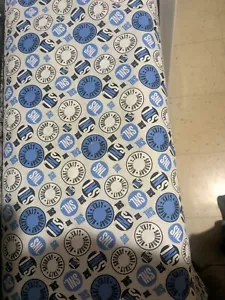 7 Yards SNL Saturday Night Live Blue, Light Gray, White, Black Cotton Fabric New - Picture 1 of 4