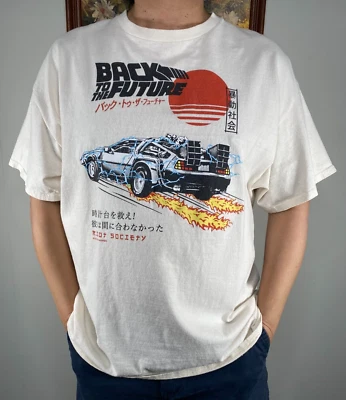 Camiseta Top Riot Society Regreso al Futuro Para Hombre XL Blanca Japonesa Informal EE. UU. Foto 1 de 4