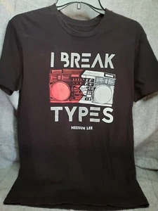 I Break Types Heesun Lee Black T Shirt Boys Size M - Picture 1 of 3