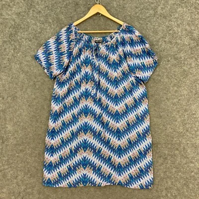 Vestido Angel Soul Mujer Talla L Grande Multicolor Manga Corta Rayón 1433 Foto 1 de 4