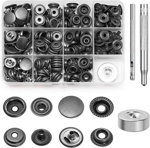 260 X Stainless Steel Fastener Snap Press Stud Cap Button Marine Boat Canvas Set - Picture 1 of 8
