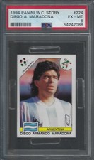 1994 Diego Maradona PSA 6 Panini World Cup Story # 224