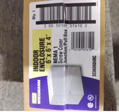 WIEGMANN 6" x 6" x 4" Electrical Indoor Enclosure SC060604RC