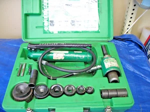 Greenlee 7306 1/2"- 2" Hydraulic Knockout Punch Driver Die Set Great Shape - Picture 1 of 11