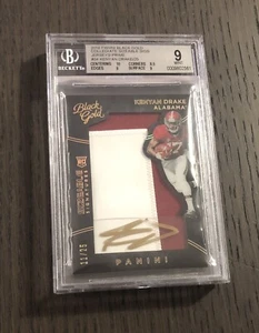 2016 Black Gold KENYAN DRAKE RC #34 Alabama Rookie Auto Prime Patch 11/25 BGS 9 - Picture 1 of 2