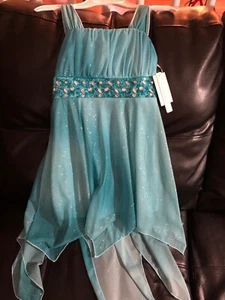 NWT Girl's STUNNING Easter Dress 7 Blue My Michelle Christmas Holiday Dress - Picture 1 of 4