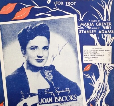 1934 Fox Trot Sheet Music Jazz What A Diff'rence A Day Made Joan Brooks Antique - Image 1 of 2