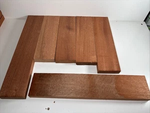6no Planed Mahogany Sapele Hardwood Offcut 70mm x 20mm Various Lengths A2 - Picture 1 of 4