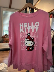 Hello Christmas Sweatshirt Pink XXL - Picture 1 of 5
