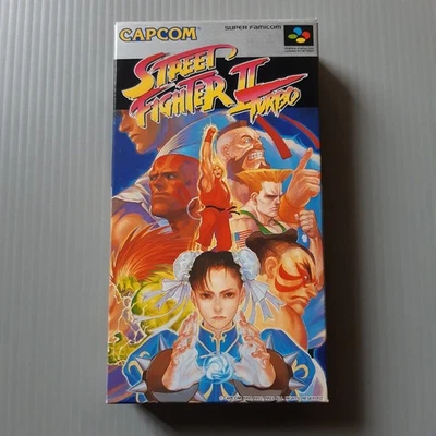 Used SFC Street Fighter 2 Turbo Super Famicom Super Family Computer / Box Manual - Image 1 of 4
