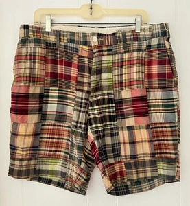Pantalones Cortos Polo Ralph Lauren Indian Madras a Cuadros Calce Clásico Patchwork 36" x 9" - Imagen 1 de 6