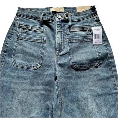 Jeans Jewel Badgley Mischka lavado ligero pierna ancha talla 26 Foto 1 de 4