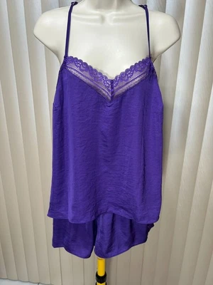 Conjunto de pijama Linea Donatella 2 piezas M dormir relajar salón pantalones cortos camisola pijamas violeta Foto 1 de 4