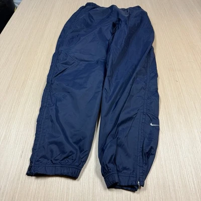 Pantalones holgados cortavientos vintage Nike Y2K años 90 pierna ancha azul marino Swoosh grandes para hombre’s Foto 1 de 4