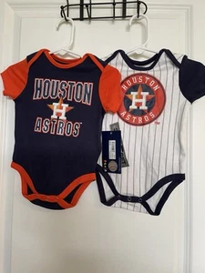 NWT Houston Astros 2 Piece Body Suit For Baby Size 3-6M - Picture 1 of 8