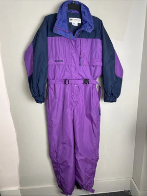 Columbia 女式滑雪服雪地服紫色连体雪地套装 M 码 — 第 1/4 张图片