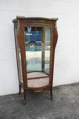 French Late 1800s Hand Painted Vitrine Display Curio Cabinet Cupboard 6078 - Image 1 of 4