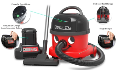 Henry Cordless Vacuum NBV240 NX Commercial 36v 80min 2x Battery Vacuum New - Image 1 of 4