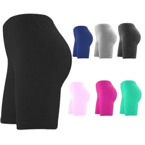 Womens Cycling & Dancing Ladies Cycle Cotton Lycra Shorts Active Size UK 8-22 - Picture 1 of 13