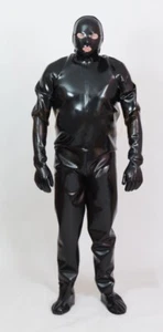 816-4 Látex Suelto Gatsuit Monos de Goma Mono Máscara Calcetines Personalizados 0,4mm - Imagen 1 de 6
