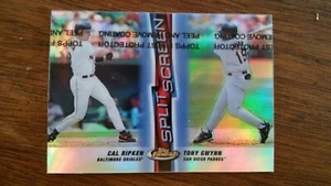 CAL RIPKEN TONY GWYNN DUAL REFRACTOR 1999 TOPPS FINEST SPLIT SCREEN SS5 - Picture 1 of 2
