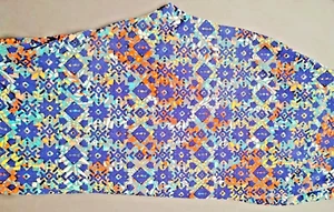 Lularoe TC Navy/Orange Geometric Leggings - Picture 1 of 1