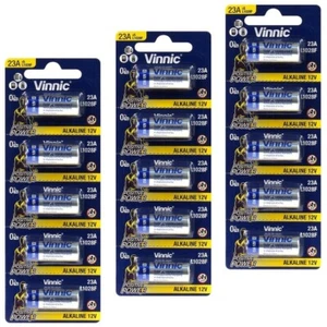 15 x Vinnic A23 Alkaline Batteries 12V - 23A MN21 E23A LRV08 V23GA L1028 Remote - Picture 1 of 2
