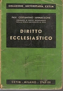 DIRITTO ECCLESIASTICO - COSTANTINO IANNACCONE - COLLEZIONE CETIM - Imagen 1 de 1