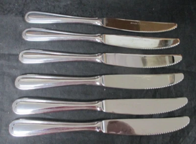 6  International Regency  Stainless Flatware Serrated Dinner Knife 9 1/4" - Image 1 of 4