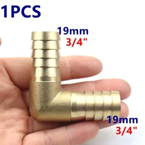 1PCS Brass Barbed Tube Pipe Fitting Hose Barb Elbow 90 Degree 3/4 Inch (19mm) - Picture 1 of 6