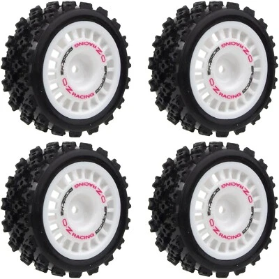 RC Car Wheels Rims & Rubber Tires 12mm Hex Hub For Tamiya TT-01 TT-02 XV-01 HSP