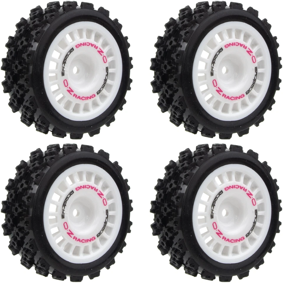 RC Car Wheels Rims & Rubber Tires 12mm Hex Hub For Tamiya TT-01 TT-02 XV-01 HSP - Image 1 of 4