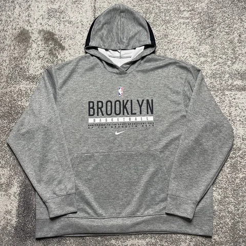 Nike Dri Fit NBA Brooklyn Nets Basketball Sweater Hoodie Mens 2XL Cover
