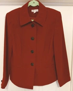 Vintage DressBarn Large Womens Jacket Stylish Dress Jacket Two Pockets Button Up - Picture 1 of 8